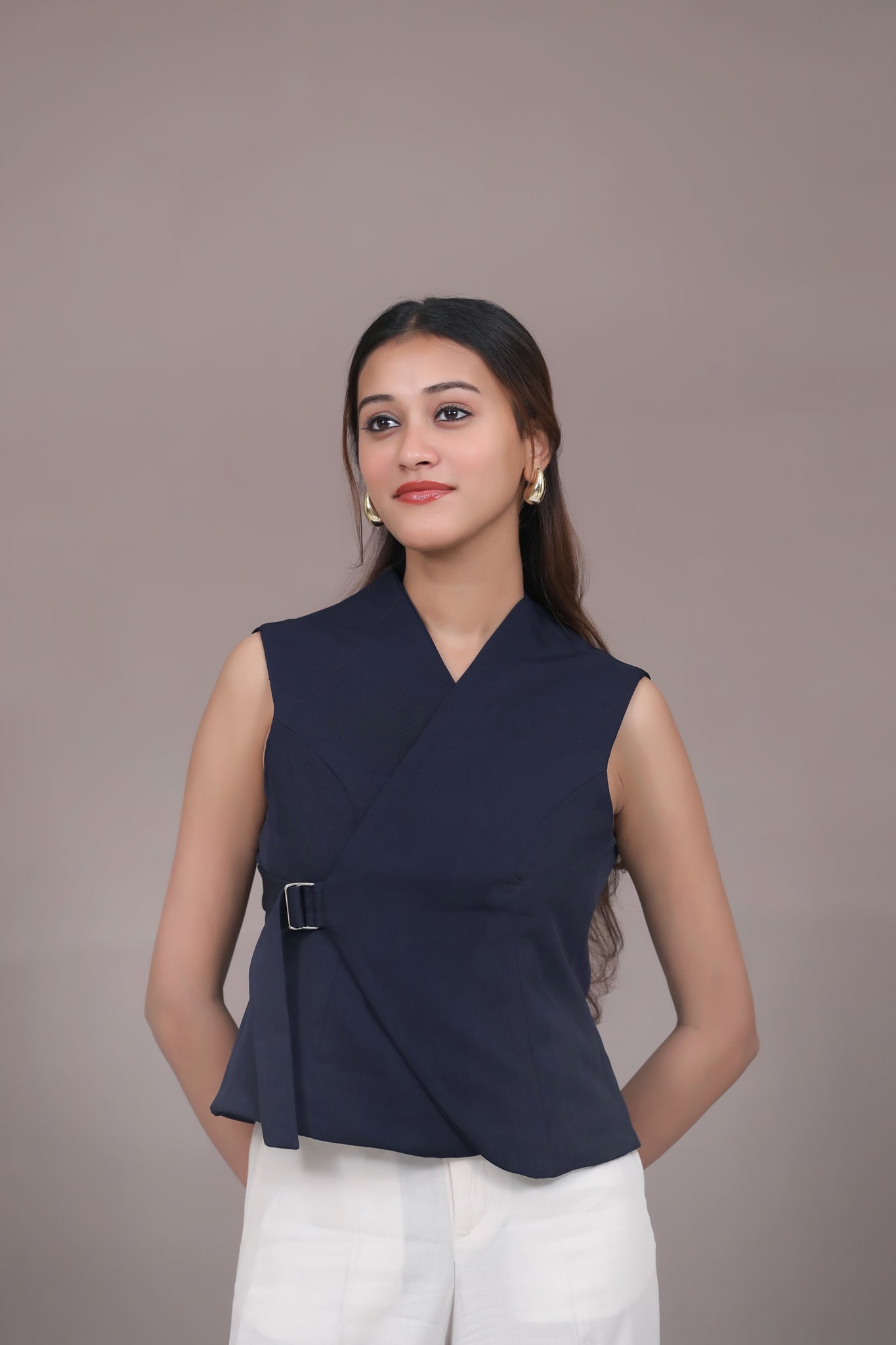 Office Crush Navy Blue Top