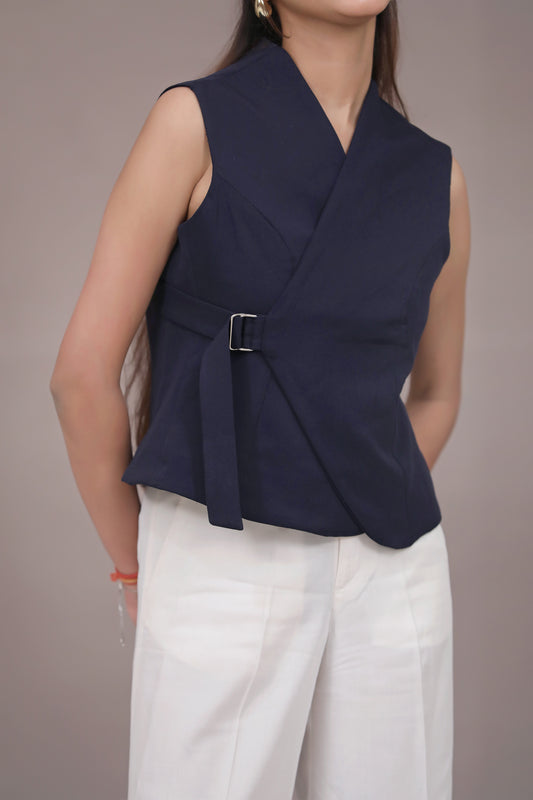 Office Crush Navy Blue Top