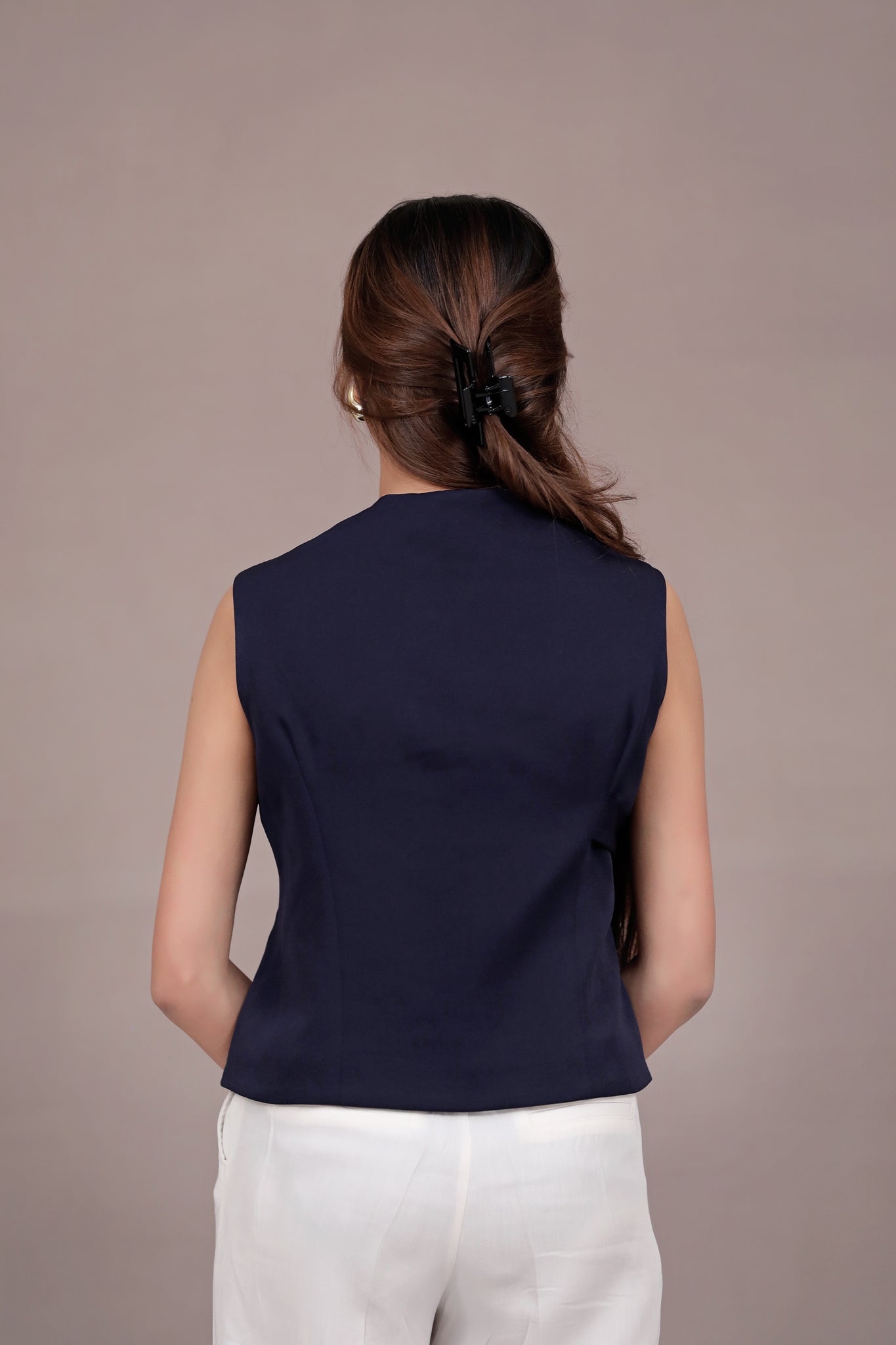Office Crush Navy Blue Top