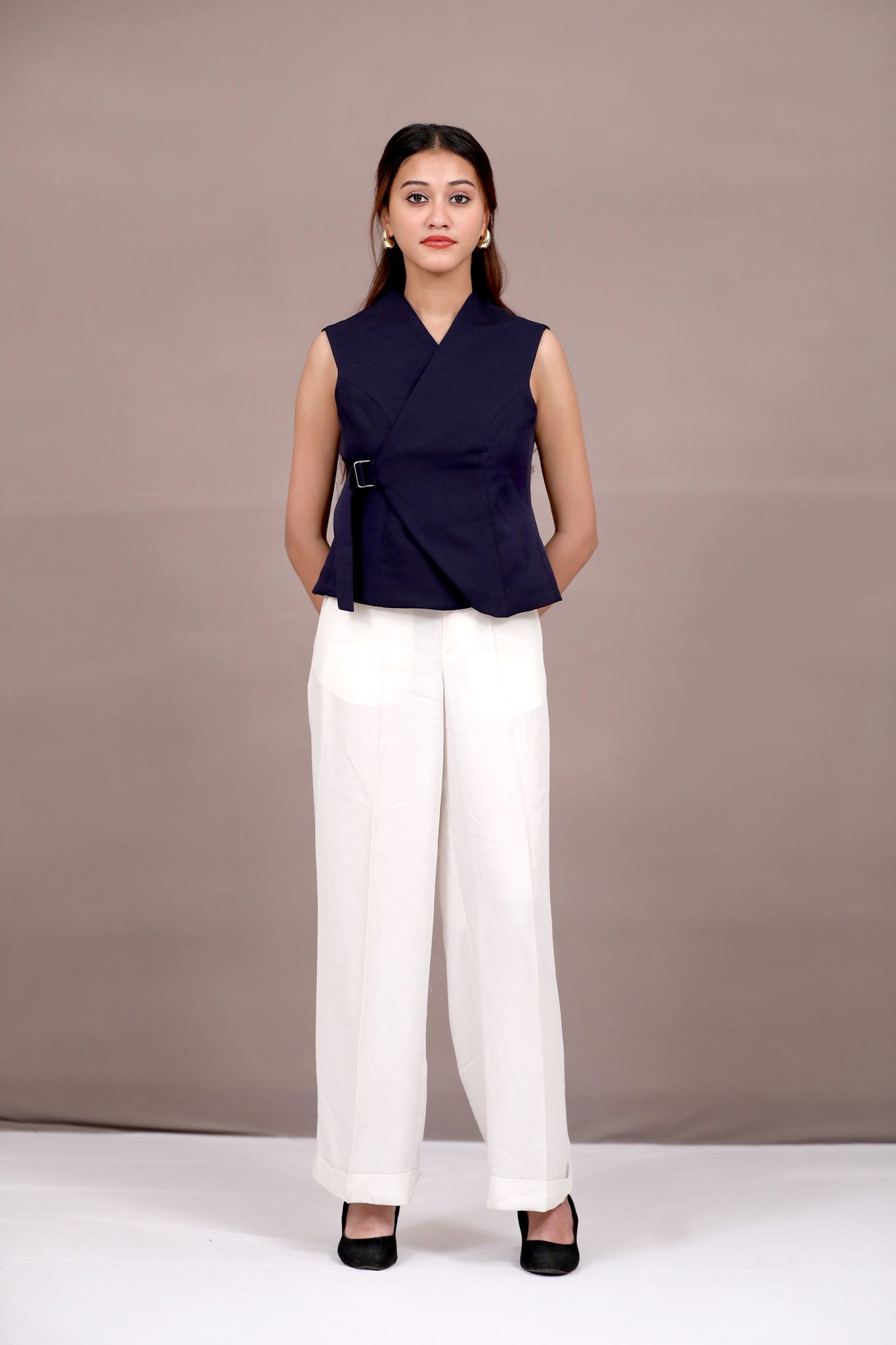 Office Crush Navy Blue Top