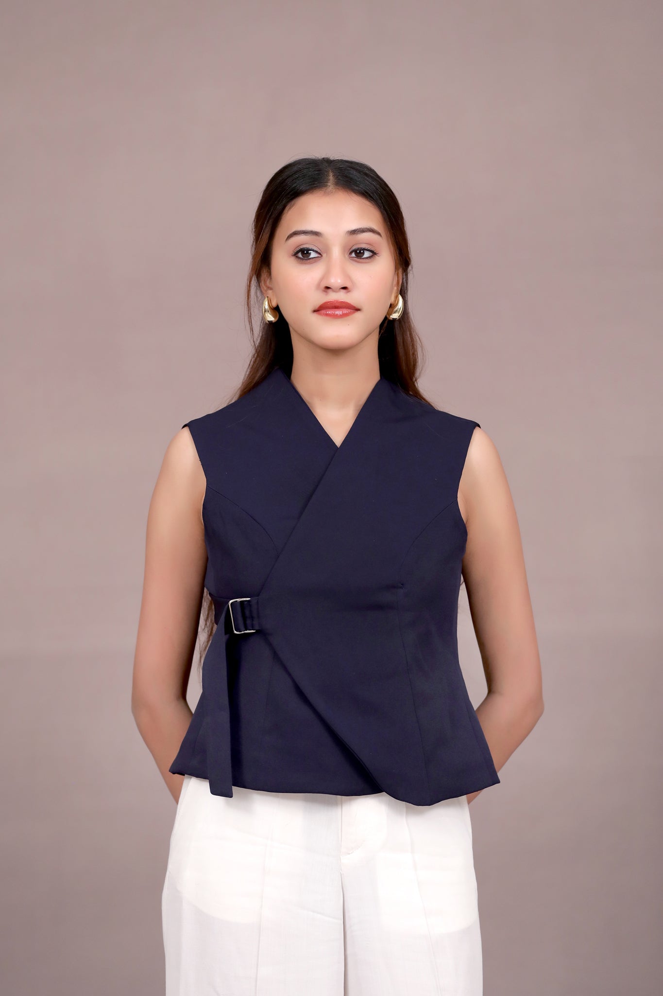 Office Crush Navy Blue Top